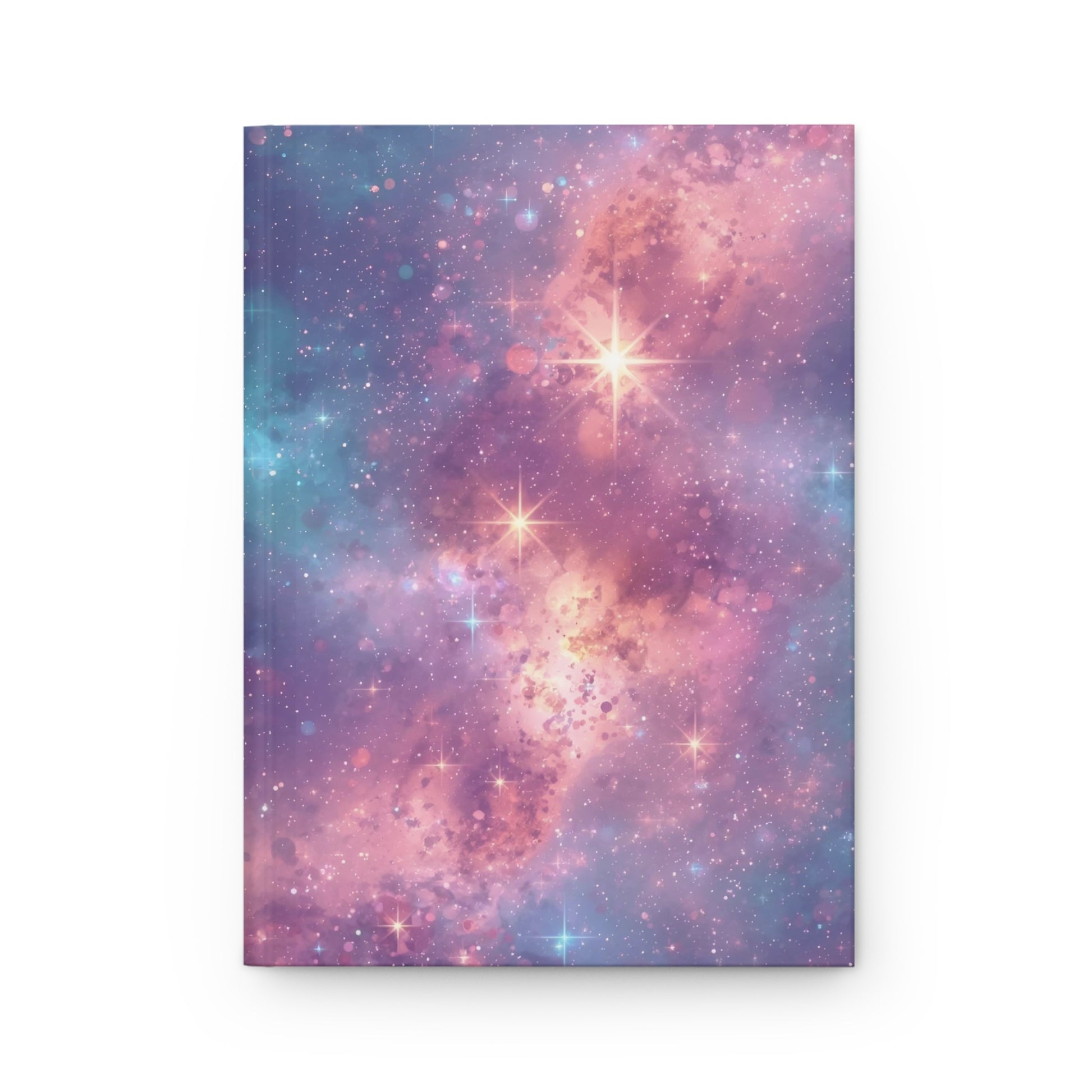 Canvas print of a colorful galaxy with stars on a white background
