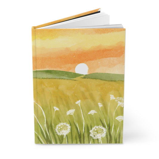 Sunrise Meadow Watercolor Notebook Front Cover