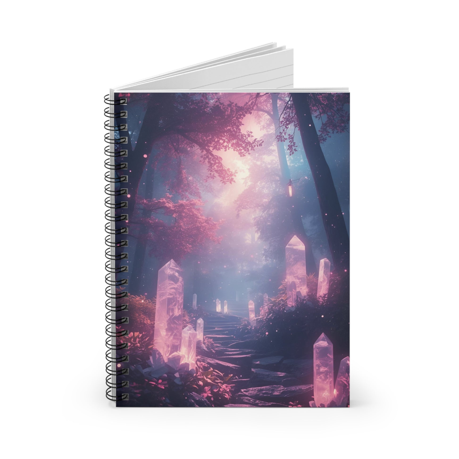 Notebook with a fantasy forest design on the cover
