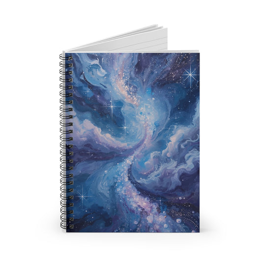 Blue Galaxy Swirl Notebook | Spiral