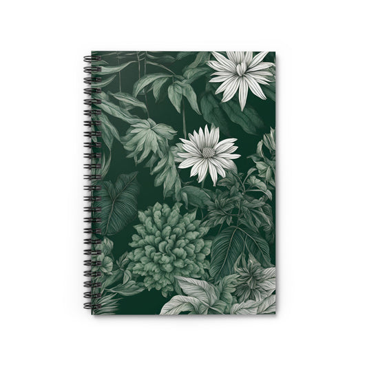 Botanical Wildflower Pattern Spiral Notebook Front Cover