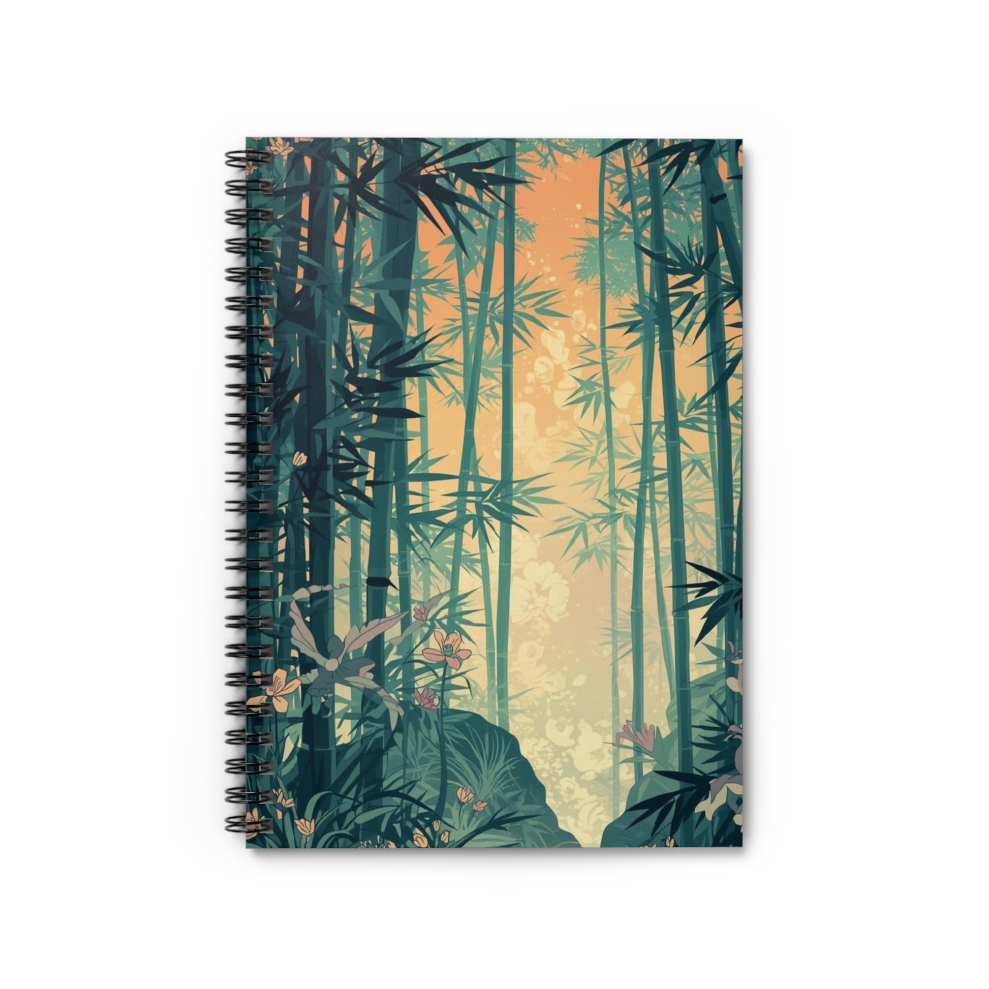 Tranquil Bamboo Forest Spiral Notebook Front Cover