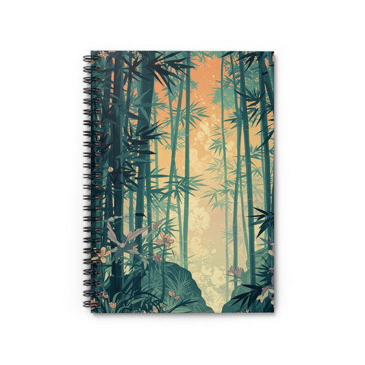 Tranquil Bamboo Forest Spiral Notebook Front Cover
