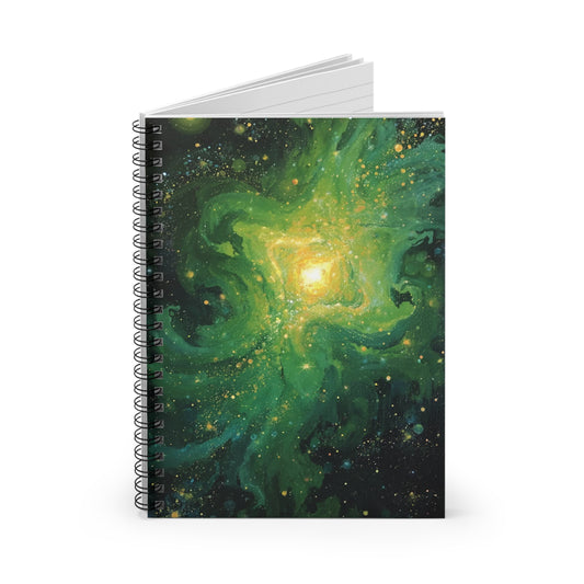 Galaxy Green Nebula Notebook | Spiral
