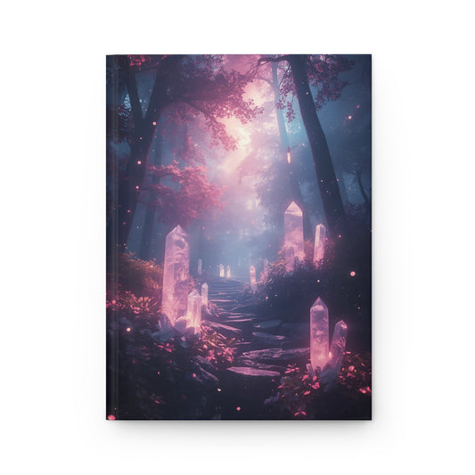 Enchanted Pink Crystal Forest Notebook | Hardcover