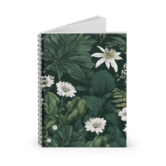 Botanical Wildflower Pattern 3 Notebook | Spiral