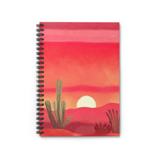 Desert Sunset Watercolor Notebook Spiral Front Cover