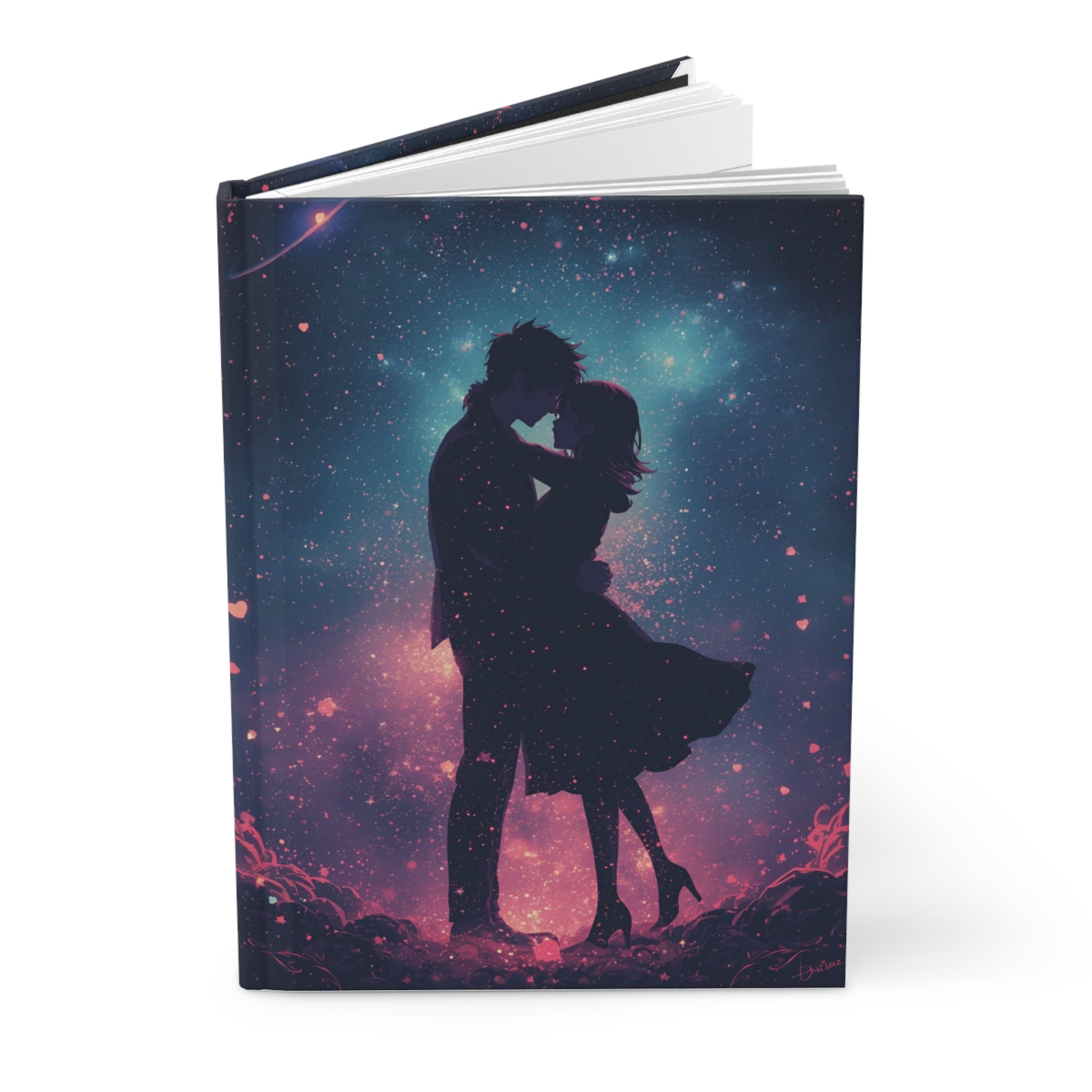 Romantic Galaxy Anime Hardcover Notebook Front Cover