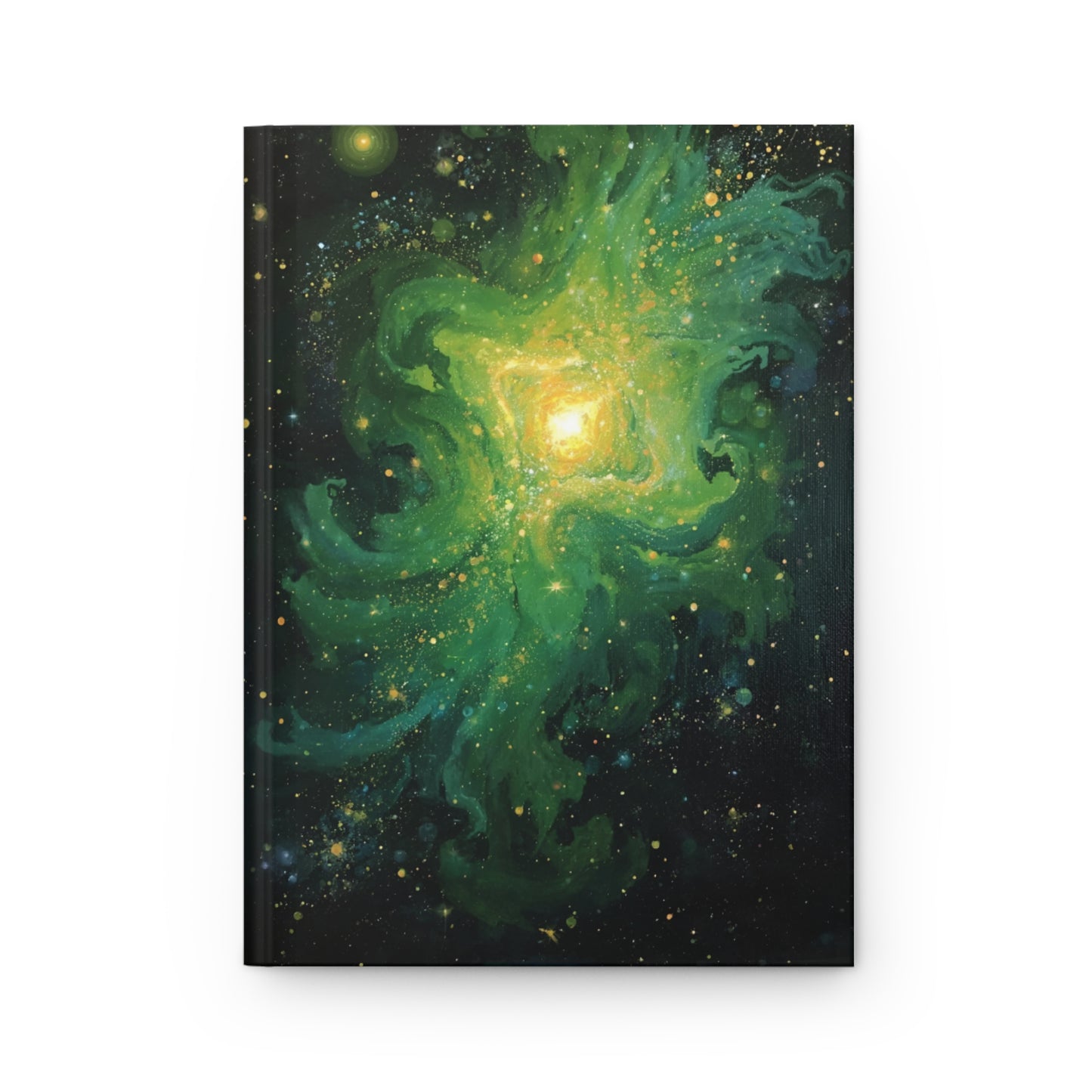 Galaxy Green Nebula Notebook | Hardcover