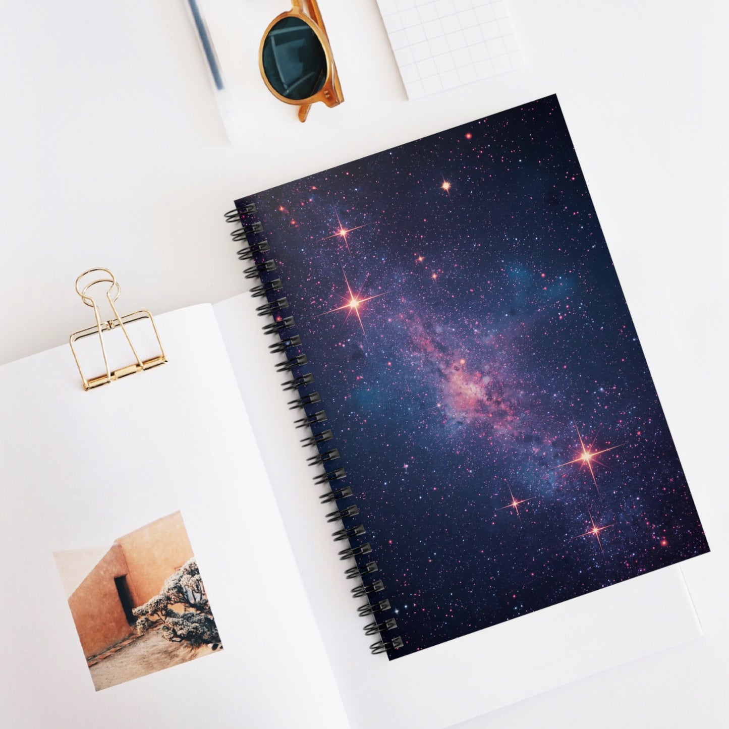 Starry Galaxy Space Spiral Notebook