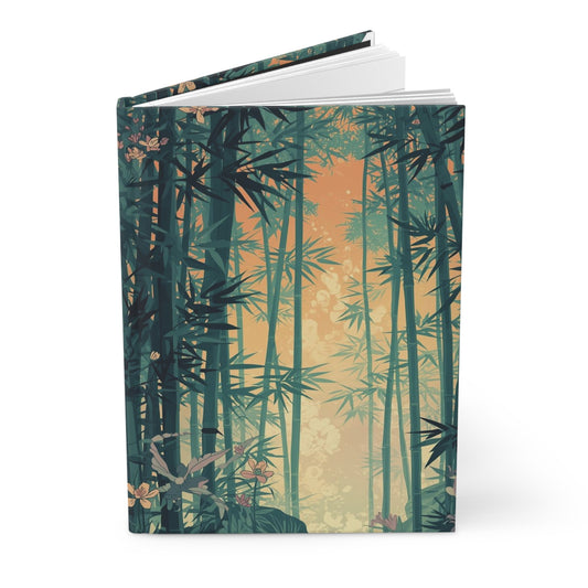 Tranquil Bamboo Forest Hardcover Notebook Front Cover