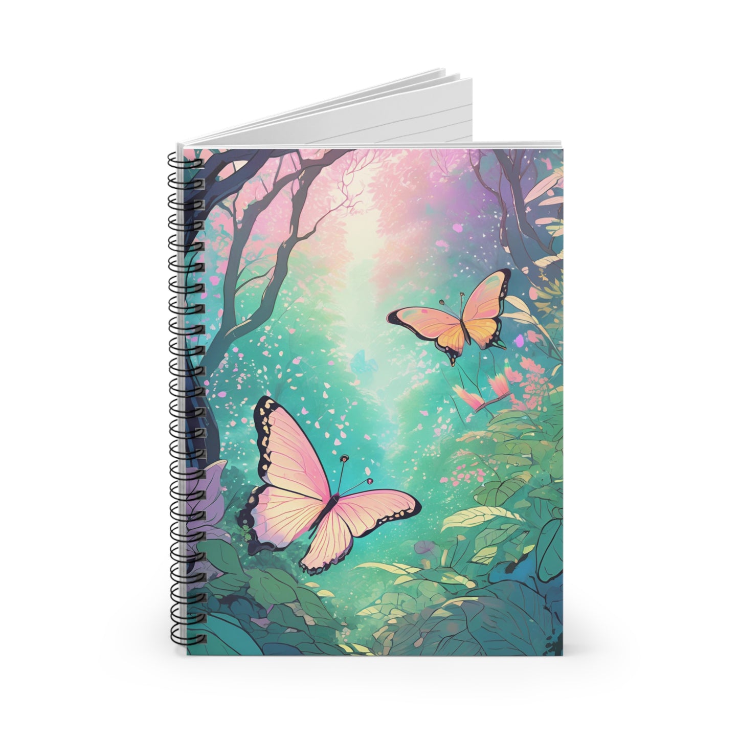 Pastel Butterfly Forest Notebook | Spiral