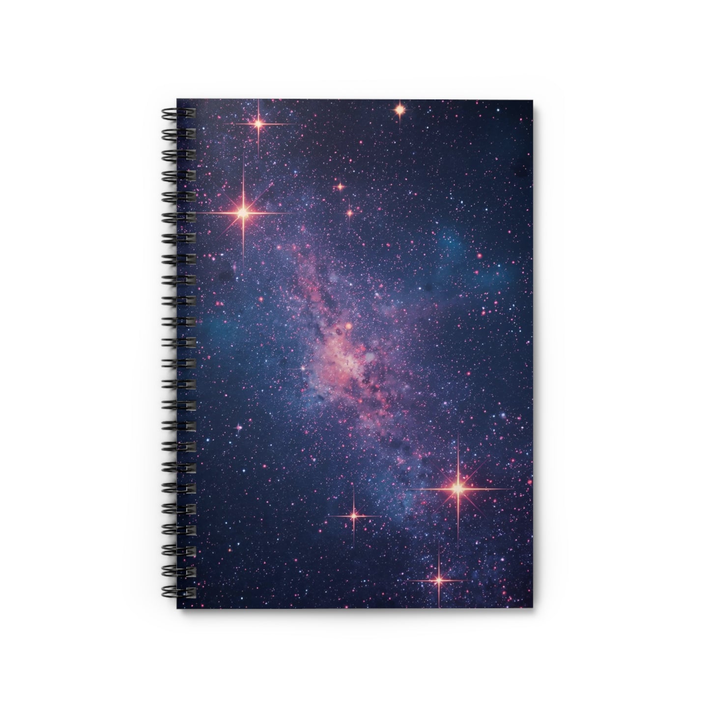 Notebook with a galaxy design on a white background