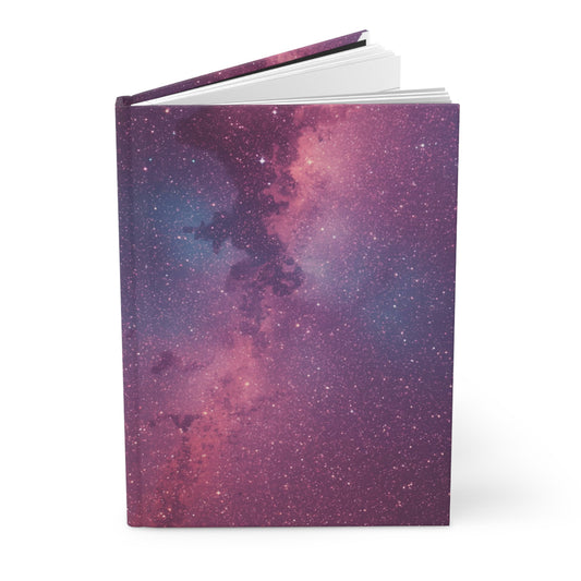 Pink Galaxy Nebula Space Notebook Hardcover Front Cover